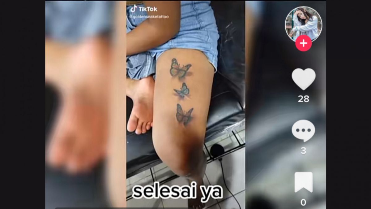 Tato di bagian paha PA. [TikTok Putri Amelia 27]