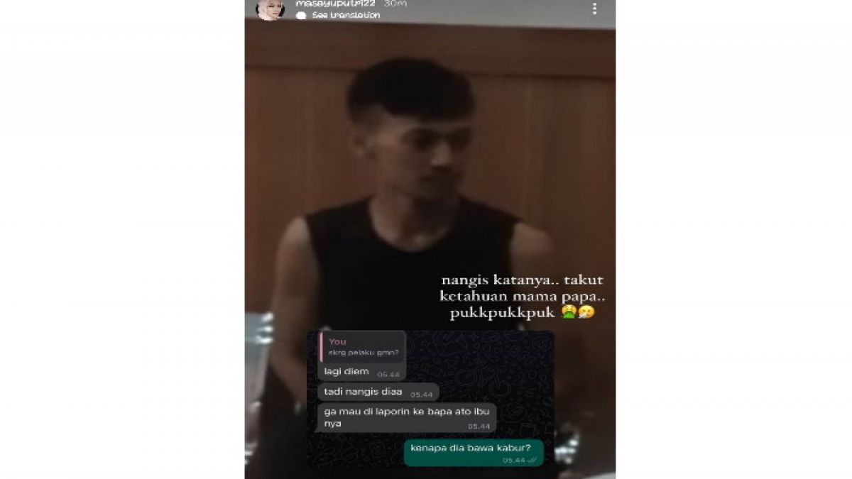 Diduga pelaku menangis jika orang tuanya mengetahui. [Instagram @masayuputri22]