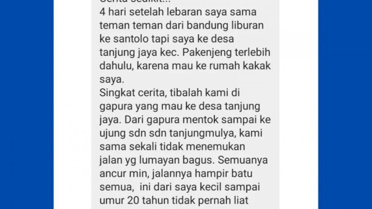 Curhatan pemudik kepada akun Garut Bangkit Berprestasi [Instagram/Garut Bangkit Berprestasi]