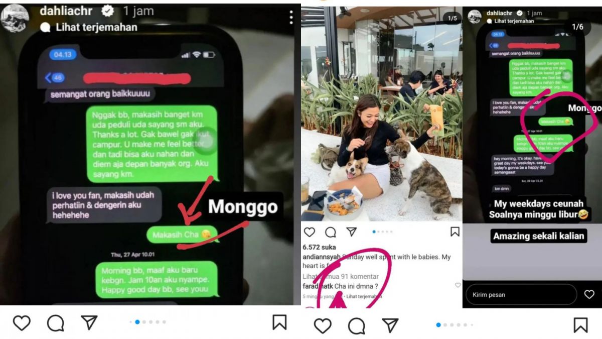 Bukti Perselingkuhan yang di bagikan oleh Dahlia Poland [(Instagram)]