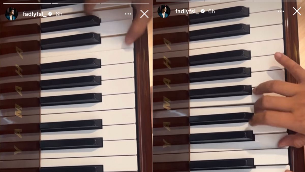 Permainan piano lagu Perih Vierratale di InstaStory Fadly Faisal. [Instagram @fadlyfsl_]
