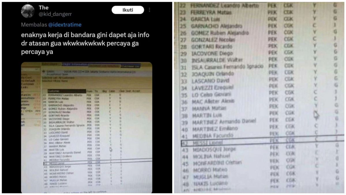 Rumor Messi jadi datang ke Indonesia. [Twitter @sosmedkeras]