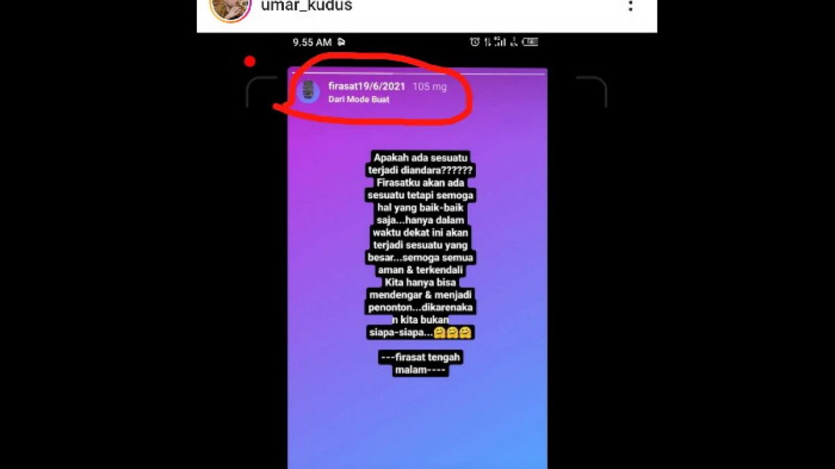 Bukti Umar Kudus ramal keluarga Andara.