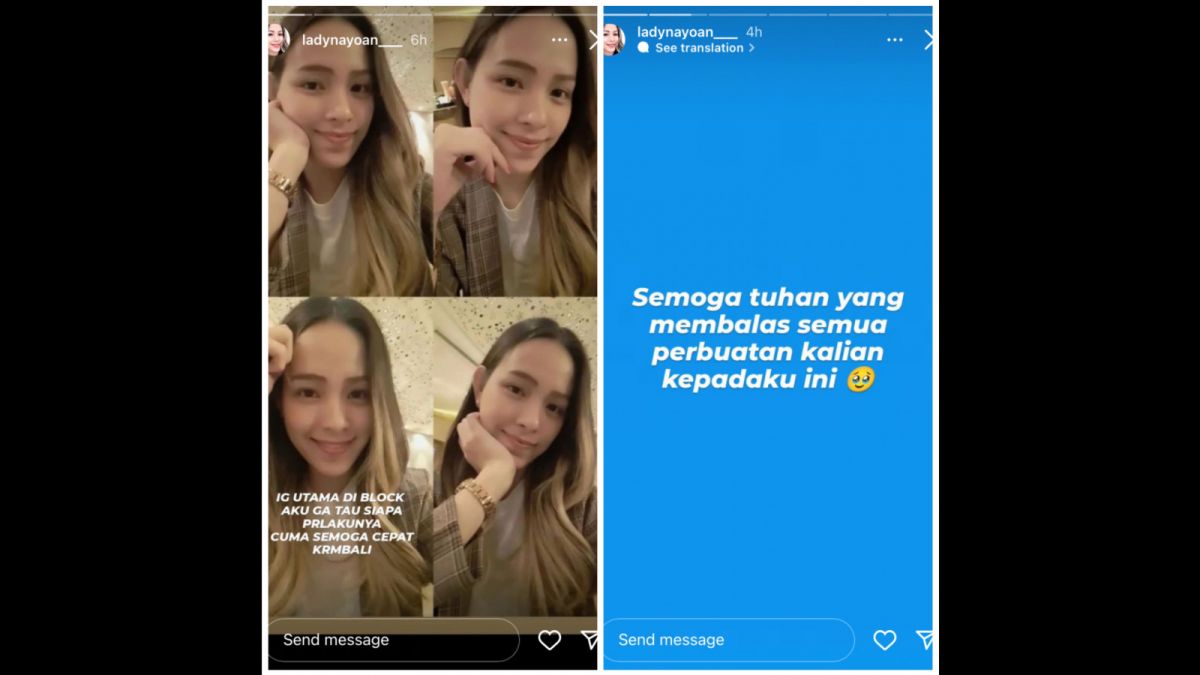 Diduga akun baru Lady Nayoan berikan informasi bahwa akun Instagram lamanya dihack orang. [Instagram @ladynayoan___]