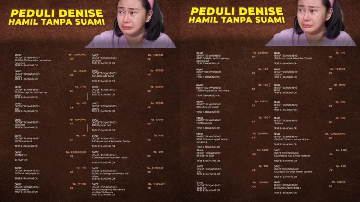 Donasi dari publik untuk Denise Chariesta. [Instagram @denisechariesta91]