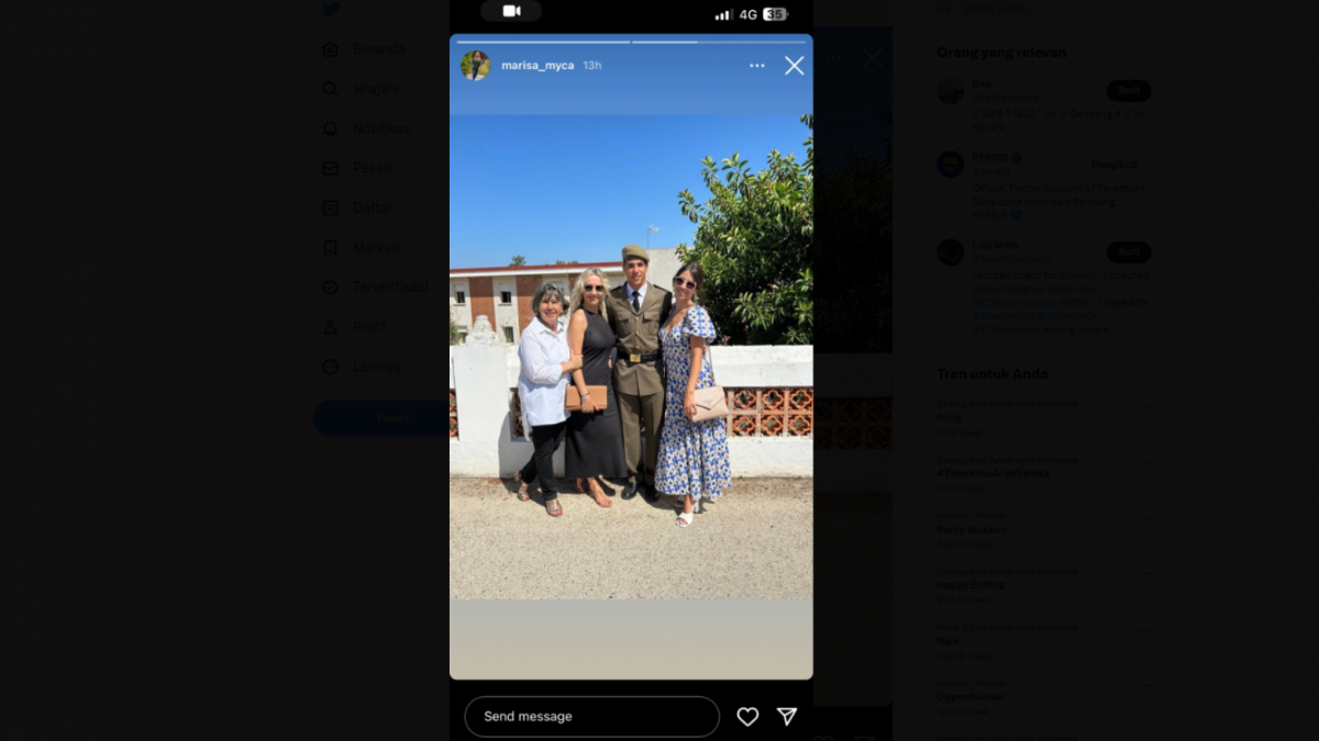 Postingan istri Luis Milla yang jadi sorotan warganet. [Twitter @rackarnivore]