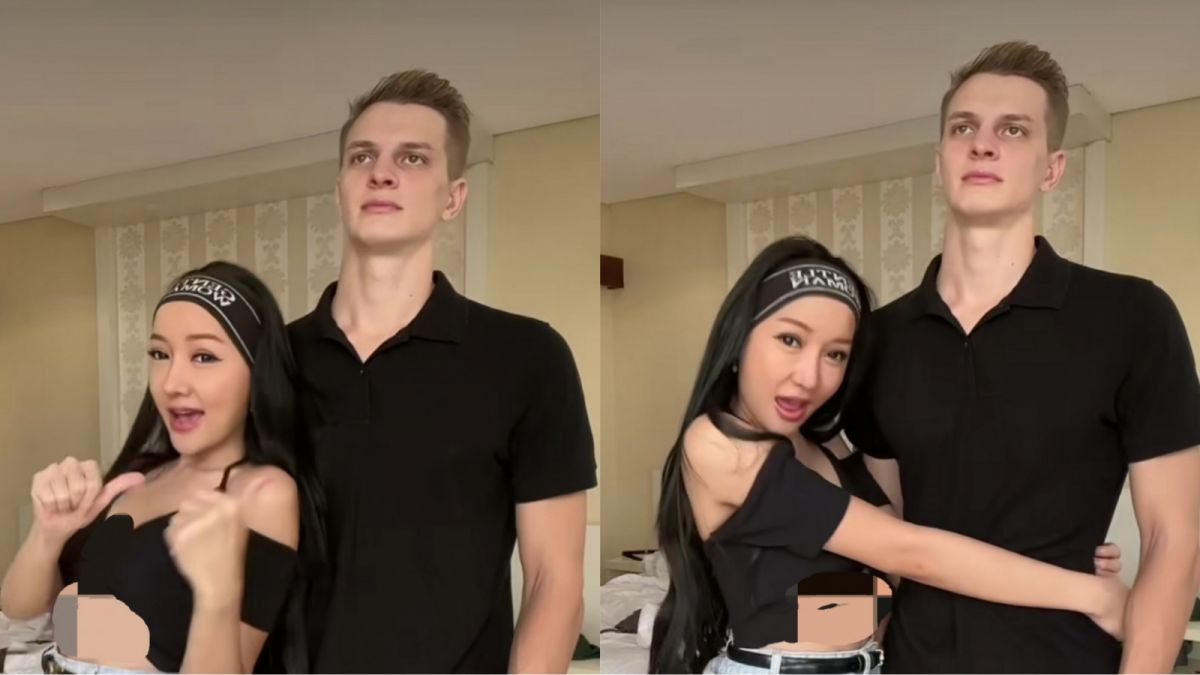 Lucinta Luna saat joget di sebelah sang pacar. [Instagram @lucintaluna_manjalita]