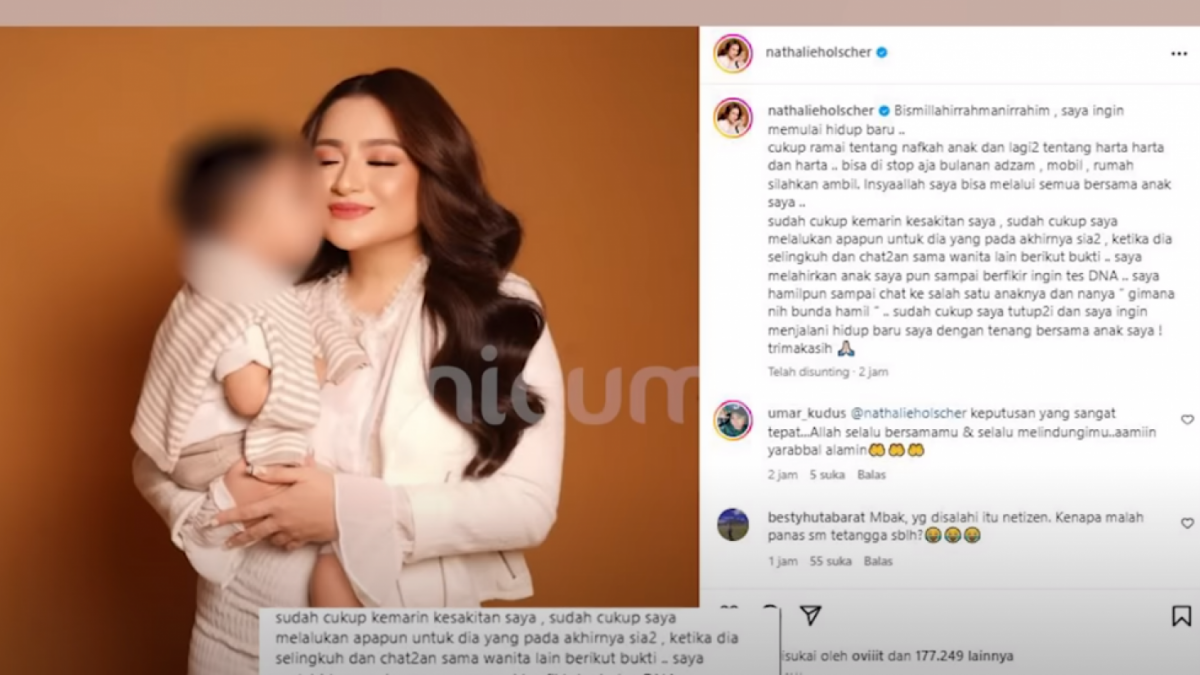 Unggahan Nathalie Holscher terkait tabiat buruk dan aib Sule yang kini telah dihapus. [YouTube Cumicumi]