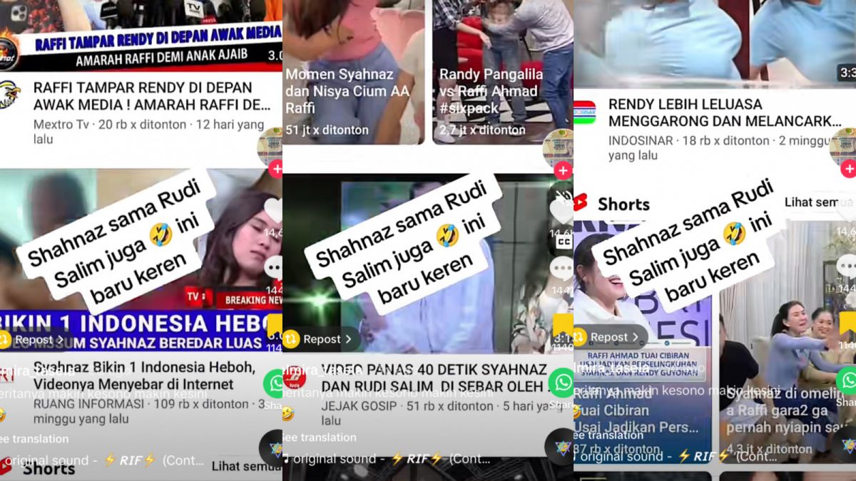 Rumor Syahnaz Sadiqah dan Rudy Salim 'main belakang' mencuat. [TikTok elmira_tasela]