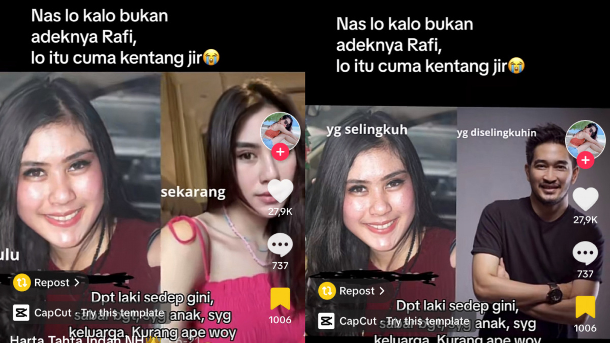 Penampilan Syahnaz Sadiqah di masa lalu dinilai mirip Boiyen. [TikTok Harta Tahta Indah NH,]