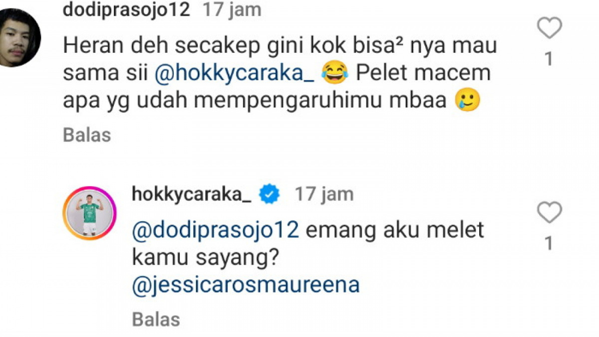 Hokky Caraka jawab tuduhan menggunakan ilmu hitam [Instagram/@jessicarosmaureena]