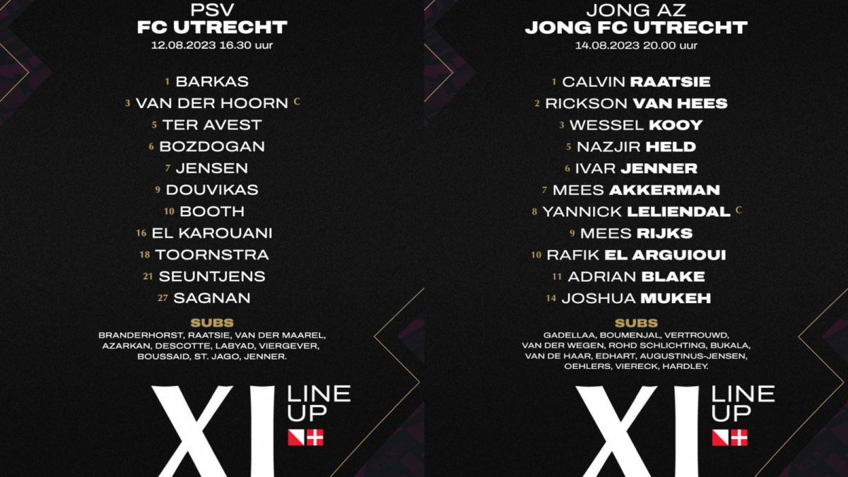 Nama Ivar Jenner, pemain keturunan Timnas Indonesia di skuad senior dan starting eleven Jong FC Utrecht. [Twitter FC Utrecht]