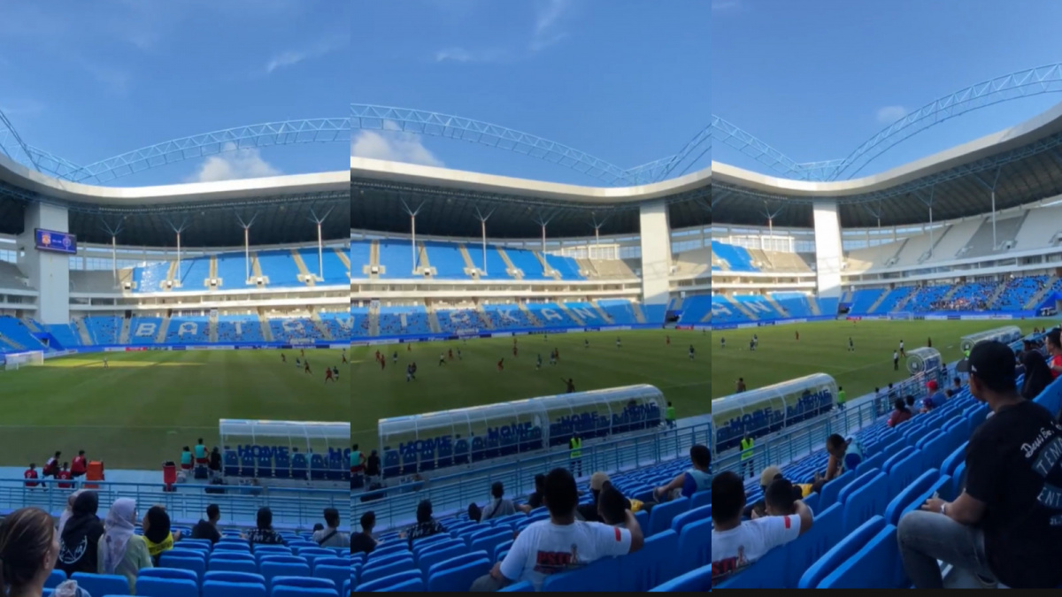 Stadion Batakan, Balikpapan yang dinilai lebih bagus dari JIS dan cocok jadi venue FIFA Matchday Timnas Indonesia selanjutnya. [Twitter vihantu]