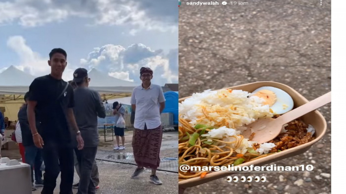 Momen pertemuan Marselino dengan Sandy Walsh. [Instagram/sandywalsh]