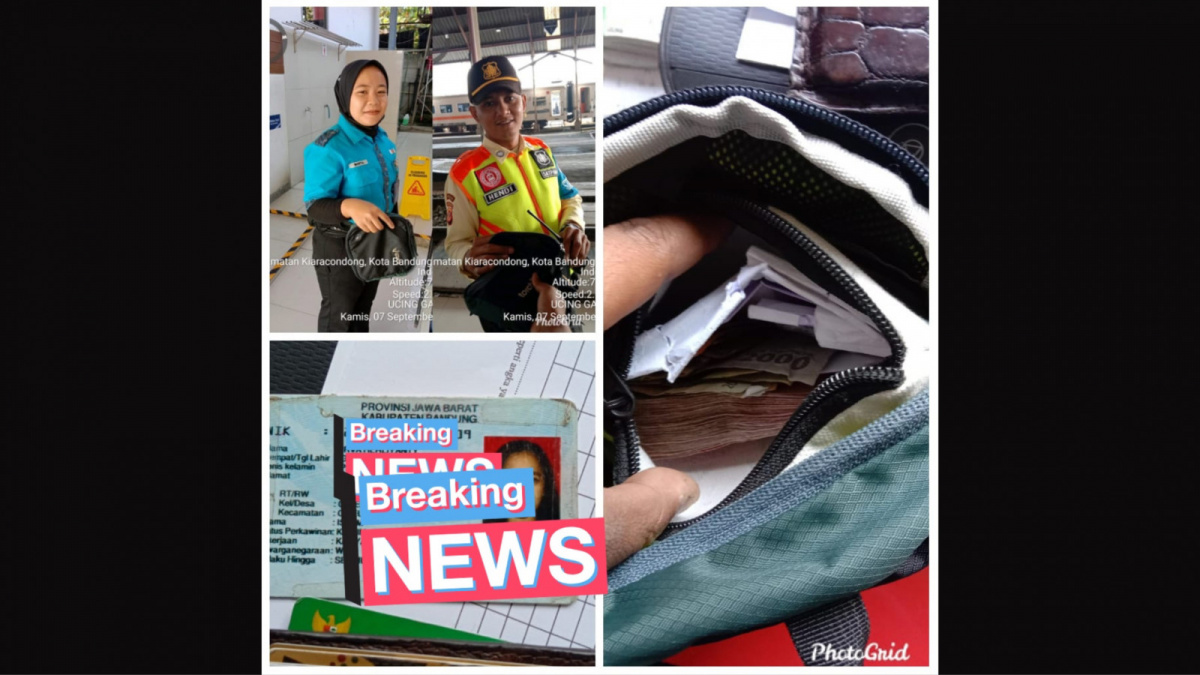 Shintia dengan jujur mengamankan tas yang tertinggal di musala Stasiun Kiaracondong Bandung. [X/Twitter @zoelfick]