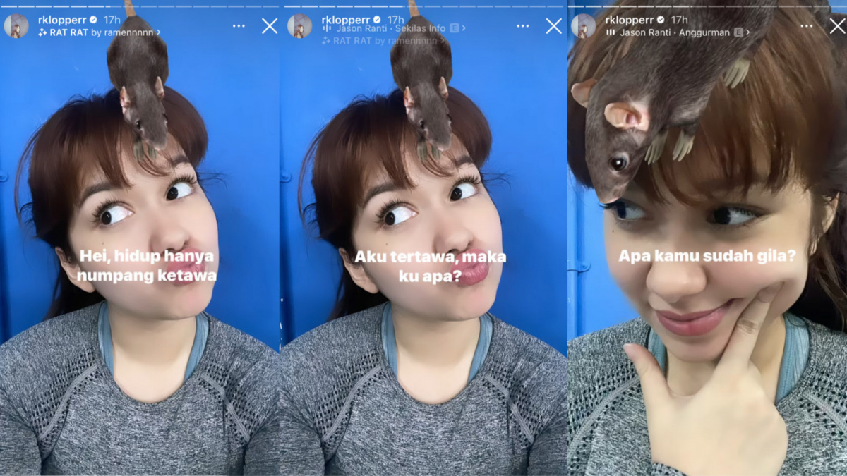 Unggahan InstaStoory Rebecca Klopper, di tengah beredar link video viral 11 dan 4 menit yang diduga diperankan olehnya. [Instagram/rklopperr]