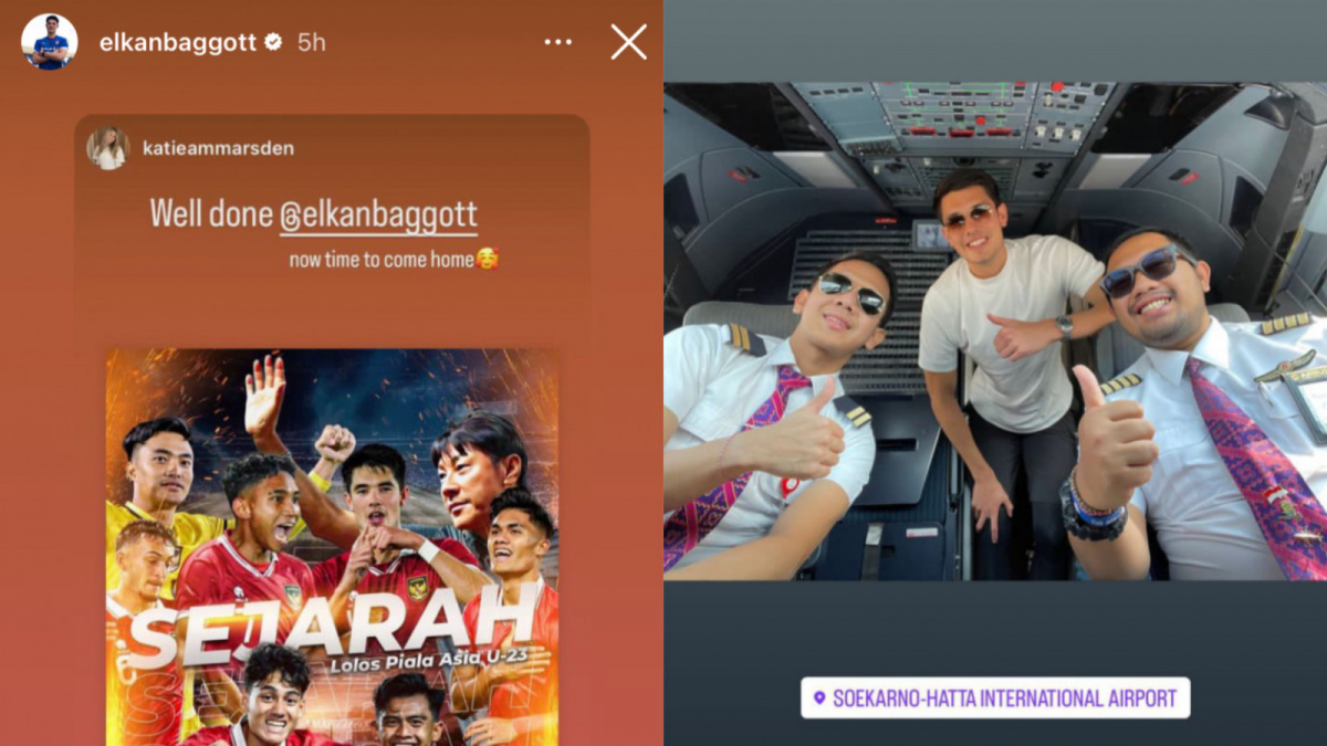 Unggahan InstaStory Elkan Baggott yang terbang ke Inggris, usai bela Timnas Indonesia U-23. [Instagram elkanbaggott]