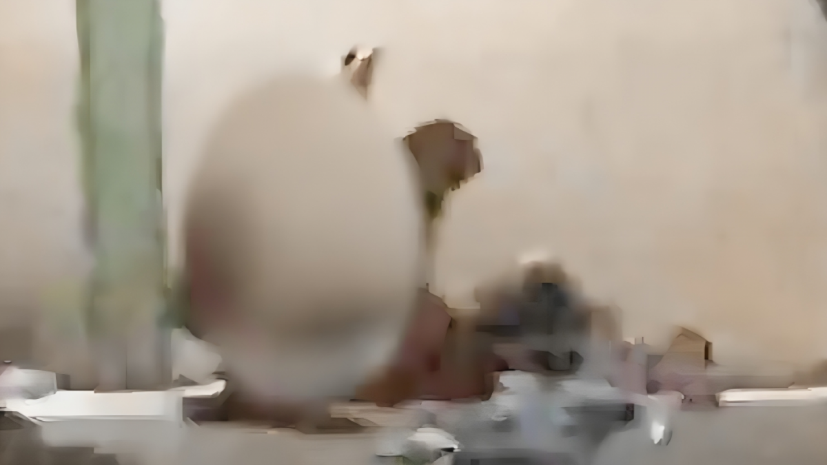 Screenshot sepasang pria dan wanita melakukan hubungan intim di depan ruko pinggir jalan. [(Twitter/txtdaribandung)]