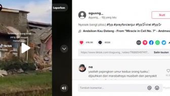 Viral di TikTok Teriakan Anak yang Berusaha Memanggil Ibunya di Depan Rumah yang Hancur Pasca Gempa Cianjur