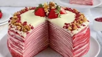 Viral Dessert yang Sedang Ramai Dijual, Berikut Resep dan Cara Membuat Red Velvet Mille Crepes