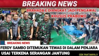 CEK FAKTA: Ferdy Sambo Meninggal karena Serangan Jantung, Diduga Ulah Bharada E? Ini Penjelasannya