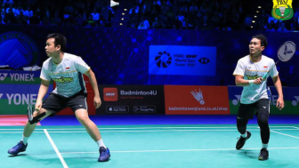 7 Kali Match Point, Mohammad Ahsan dan Hendra Setiawan Ganda Putra Indonesia Berdarah-darah Menangkan Tiket Final All England 2023