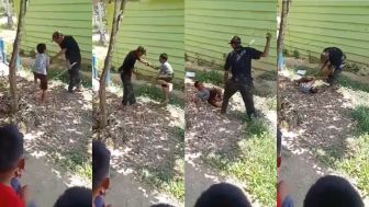 VIRAL! Video Seorang Anak Dipukul Ranting Kayu Berkali-kali oleh sang Ayah hingga Minta Ampun, Ternyata Begini Kronologinya