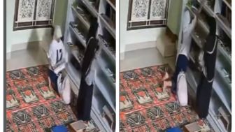 VIRAL! Aksi Pencuri Al Quran Terekam CCTV, Netizen: Malaikat Bingung Nyatet Apa