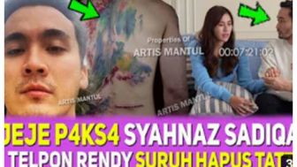 Jeje Govinda Paksa Rendy Kjaernett Hapus Tato Wajah Syahnaz Sadiqah di Punggungnya? Cek Fakta Selengkapnya!