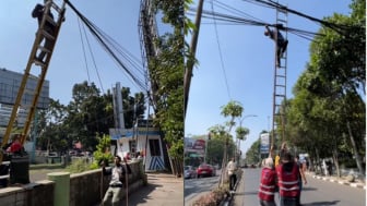 Kabel Udara yang Menjuntai ke Jalanan Terus Ditertibkan, Pemkot Bandung Berjanji Tuntaskan di Oktober