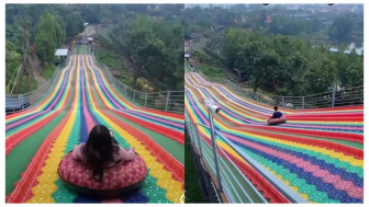 Wahana Rainbow Slide Perosotan Terpanjang Pertama di Bandung