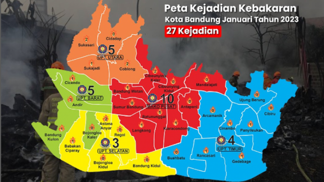 27 Titik Kebakaran di Kota Bandung, Lihat Datanya!