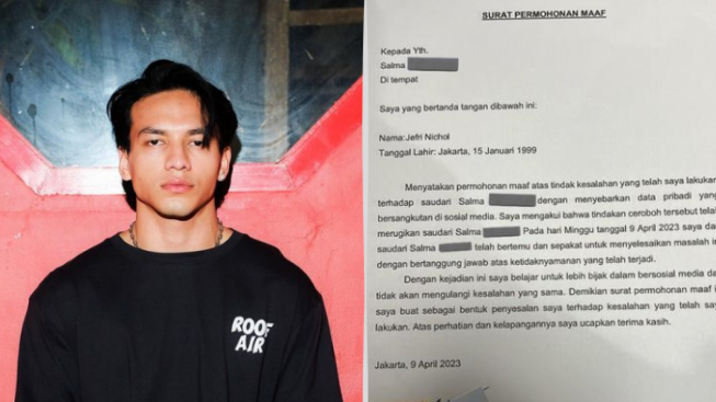 Ada Apa? Jefri Nichol Tulis Surat Permohonan Maaf untuk Salma hingga Tanda Tangan di atas Materai