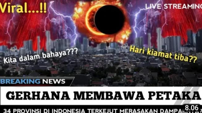 Cek Fakta: ASTAGHFIRULLAH! Gerhana Penumbra Pertanda Kiamat?