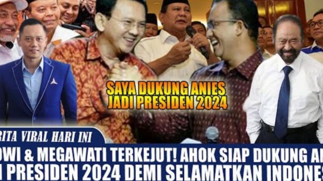 CEK FAKTA: Ahok Siap Dukung Anies Baswedan di Pilpres 2024, Jokowi dan Megawati Terkejut?