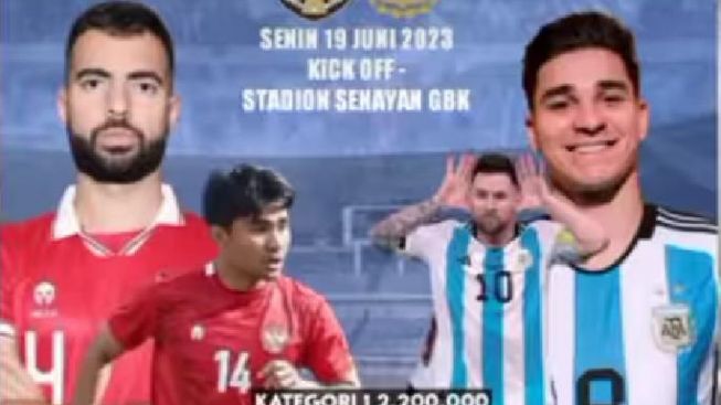 PERHATIAN! Tiket Pertandingan Timnas Indonesia VS Argentina Sudah Open War