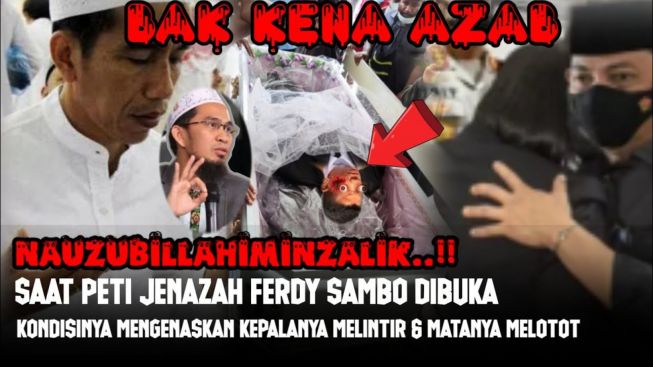 Cek Fakta: Innalillahi, Peti Jenazah Ferdy Sambo Kepalanya Melintir dan Matanya Melotot, Benarkah?