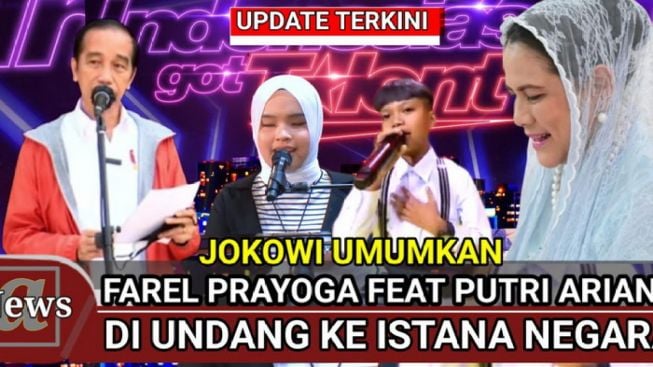 Cek Fakta: Akhirnya Putri Ariani Duet dengan Farel Prayoga Bawakan Lagu 'Ojo Dibandingke' di Istana Negara Benarkah?