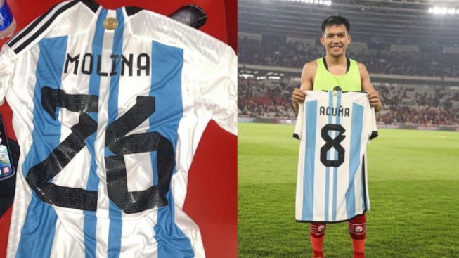 Ini Dia Pemain Timnas Indonesia yang Berhasil Dapat Jersey Punggawa Argentina, Siapa Saja?