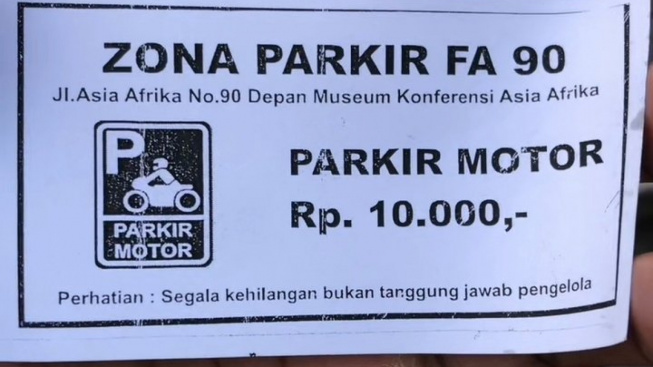 Bandung Kota Pungli? Viral Karcis Parkir Patok Harga Tinggi di Depan Museum Konferensi Asia Afrika, Warganet Terkejut!