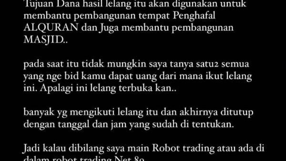 Isi kalrifikasi Atta Halilintar yang diunggah dalam instastory miliknya, Kamis (27/10/2022) [Instagram Atta Halilintar (@attahalilintar)]