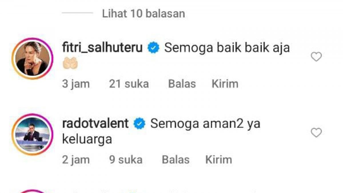 Unggahan Dinar Candy banjir doa dari teman-teman artis [Instagram @dianar_candy]