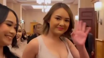 Video Amanda Manopo di Pernikahan Glenca Chysara, Tutupi Dada Supaya Tak Kelihatan Itunya