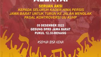 HIMA Persis Jawa Barat Gelar Aksi Tolak Pasal Kontroversi UU KUHP