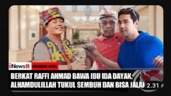 CEK FAKTA: Raffi Ahmad Bawa Tukul Arwana ke Ibu Ida Dayak yang Berhasil Menyembuhkannya dari Stroke