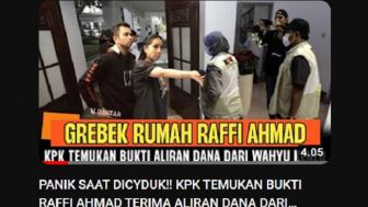 CEK FAKTA: Bukti Aliran Dana Raffi Ahmad dari Wahyu Kenzo Ditemukan KPK saat Rumahnya Digerebek