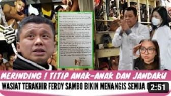 CEK FAKTA: Jelang Eksekusi Ferdy Sambo Titip Istri dan Anak Hingga Buat Surat Wasiat, Ada Apa Isinya?