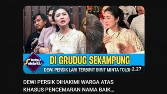 CEK FAKTA, Dewi Perssik Lari Terbirit-birit gegara Dihakimi Warga atas Kasus Pencemaran Nama Baik Kampung