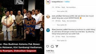 Budiman Sudjatmiko Ketemu Prabowo, Ini Reaksi Warganet: Namanya Politik!