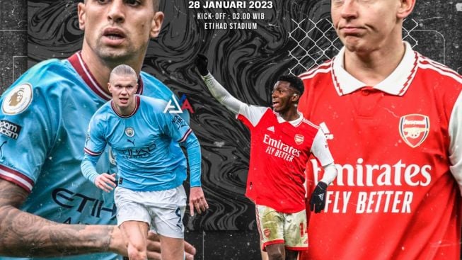 Klik Disini Link Live Streaming Man City vs Arsenal di Piala FA